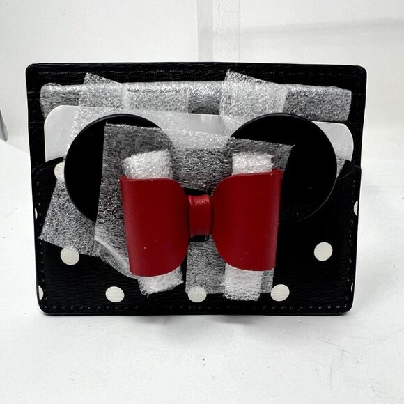 Disney Kate Spade Minnie Mouse Polka Dot Card Holder Wallet NWOT Limited Edition - Picture 1 of 6